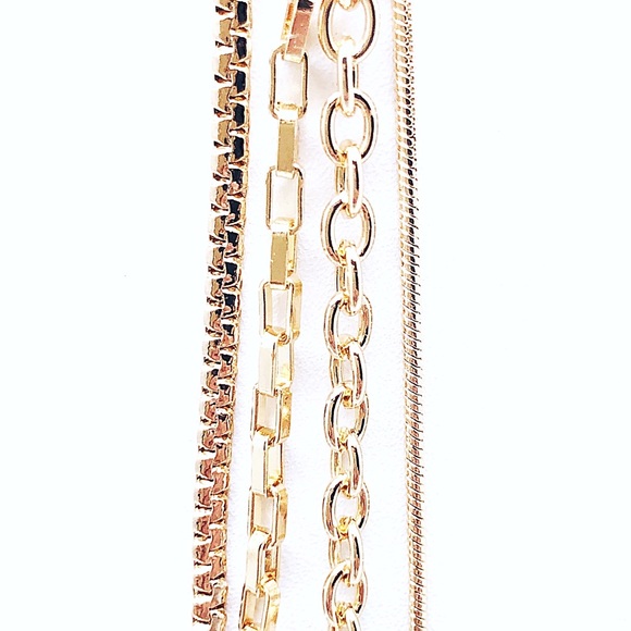 Multi Chain Layered Necklaces Gold or Silver NWT - Picture 6 of 6